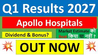 Apollo Hospitals q1 results 2027 | Apollo Hospitals results today | Apollo Hospitals Share News