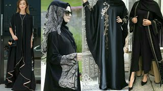 New Abaya Design Jet Black Abaya Design 2020-2021Burqa Style In Dubai Umberella Burka