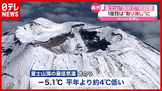 【富士山】“改めて”初冠雪　一旦取り消しナゼ
