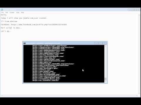 Joomla com_user scanner