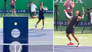 Details Alcaraz's Reaction to Getting the Ball Through the Smallest Hole 😂🎯🎾 Update