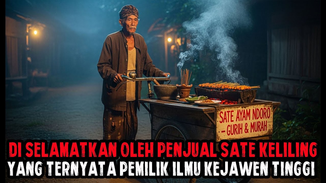 DI SELAMATKAN OLEH PENJUAL SATE KELILING DARI SANTET KIRIMAN UNTUK PELANGGANNYA - CERITA HOROR