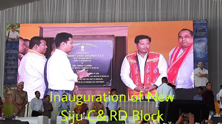 Inauguration of New Siju C&,RD Block |Speech by CM...