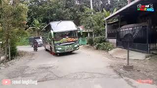 Keberangkatan bus ALS 331(manis manja) meninggalkan loket bus ALS kota nopan / duta selera
