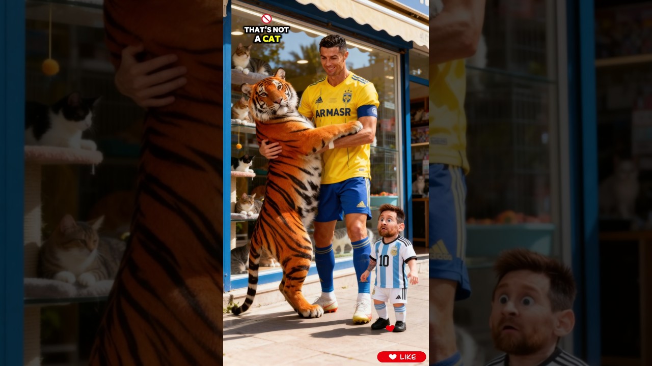 Ronaldo Buys Messi a Tiger?! 🐯😱 (AI Skit)