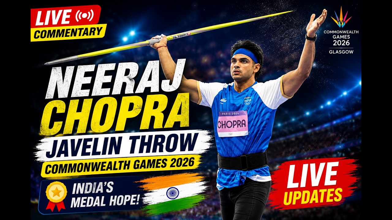 🔴Neeraj Chopra LIVE | Men's Javelin Throw Qualification | Commonwealth Games 2026 | Live Commentary