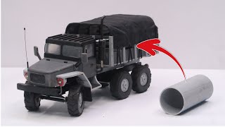homemade military truck from PVC
