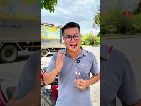 Phao câu cá tăm to dành cho người mắt kém #fishing #cauca #diy