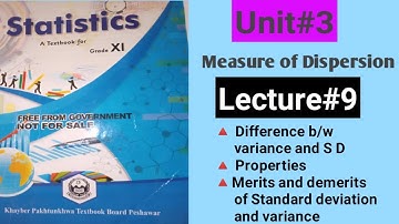 Difference b/w variance and standard deviation |properties | unit#3 lecture9 | Urdu/ Hindi