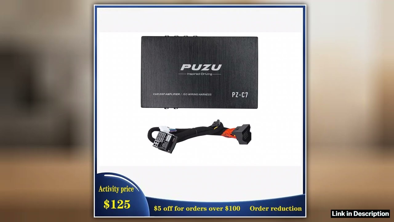 PUZU PZC7 wiring harness 4X150W Car DSP Amplifier Car Radio Sound Upgrade Digital Audio Signal Proc