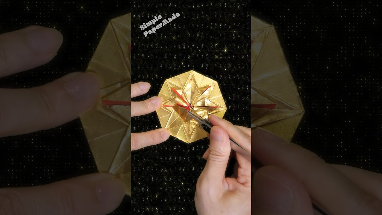 折り紙で作る8角形の壺・小物入れ☆Origami Paper Pot #paperfolding #紙の音 #asmr