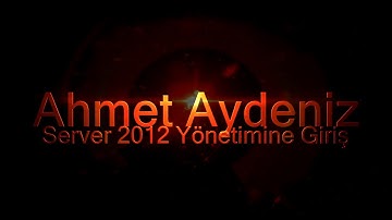 Windows Server 2012 Yönetimine Active Directory User ekleme Türkçe Anlatım