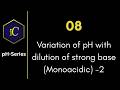 pH-08 Variation of pH with dilution of strong base -2