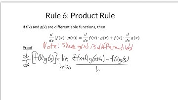 Derivative Rules Part 3 (Product Rule)