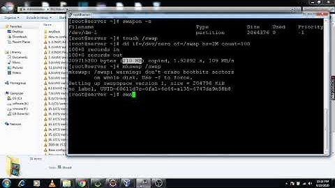I. (LINUX) Swap space creating by file using dd command in Linux Server