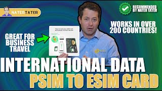 Global eSIM 5G Data Card for Overseas Cellular Data - iPhone Android IOT - pSIM Conversion