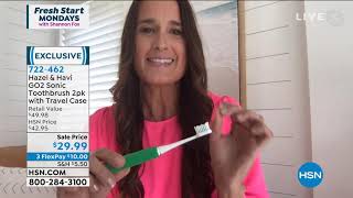 Hazel   Havi GO2 Sonic Toothbrush 2pack with Travel Case