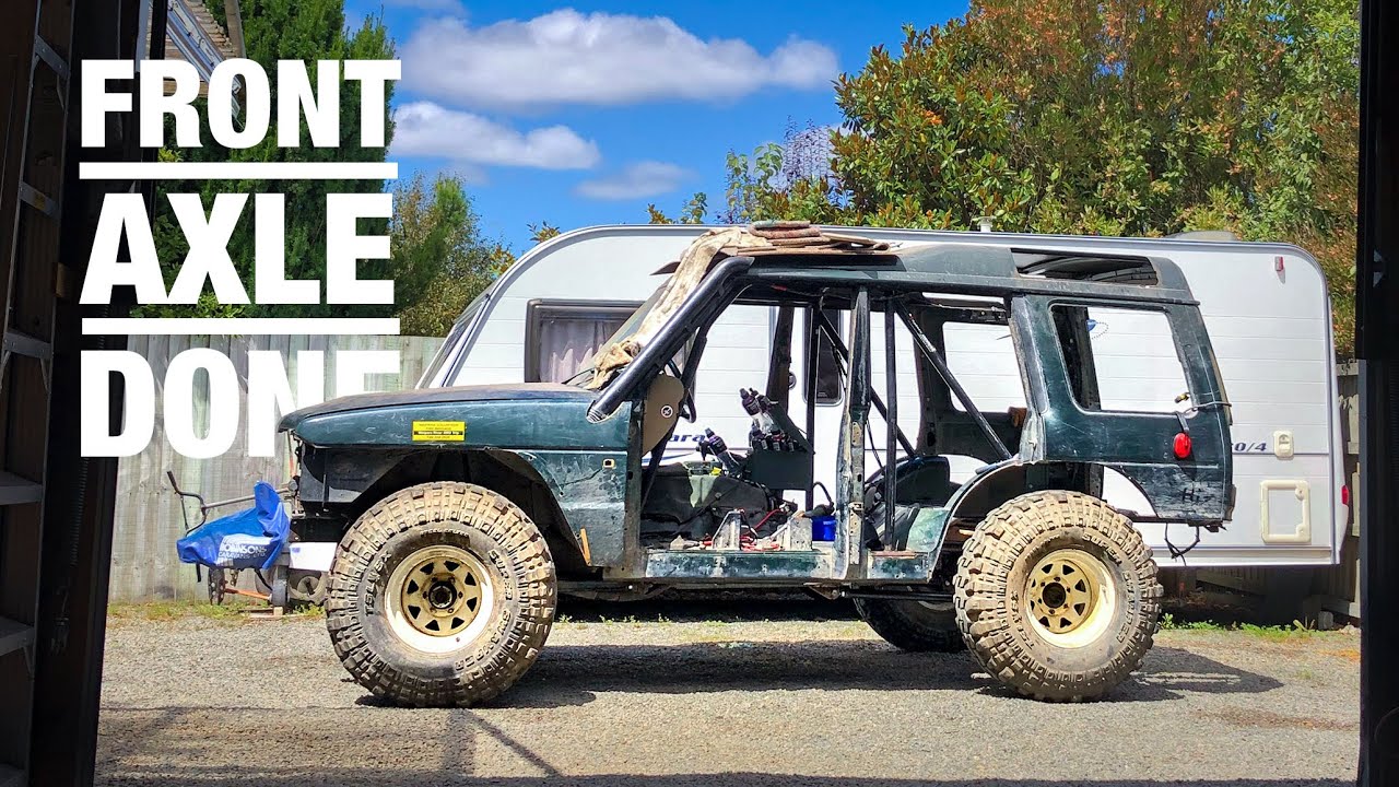 NISSAN AXLE in Land Rover DISCOVERY SWAP! $100 Disco V2.0 Gets a Patrol AXLE, and 36s!