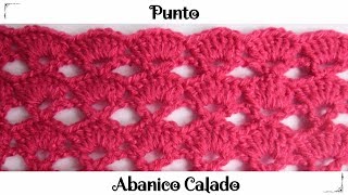  Cómo hacer PUNTO ABANICO - CALADO a Crochet. Fácil - Punto #3
