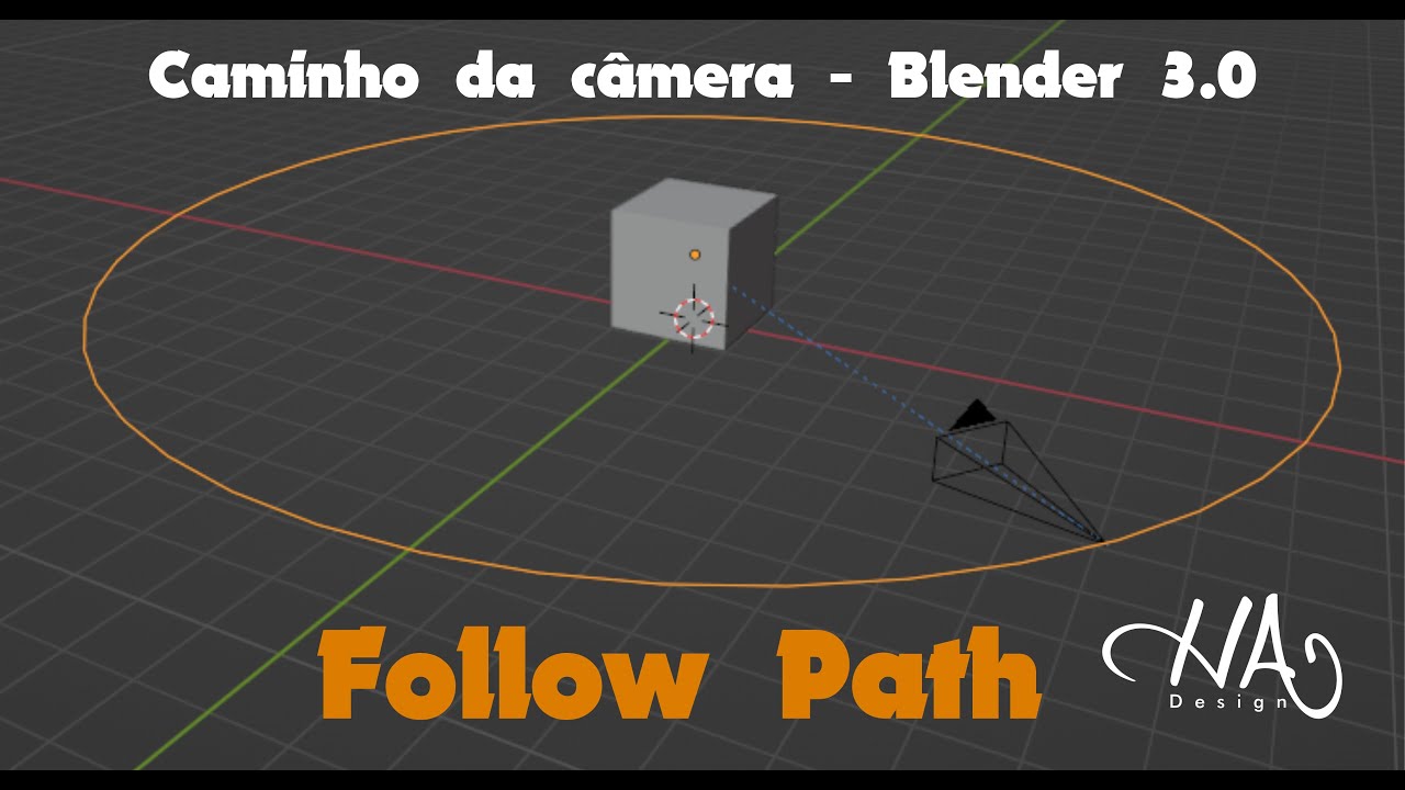 Animação de câmera - Seguindo caminho ou curva - Blender 3.0