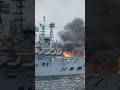 Pilot flies directly through massive aircraft carrier explosion.
