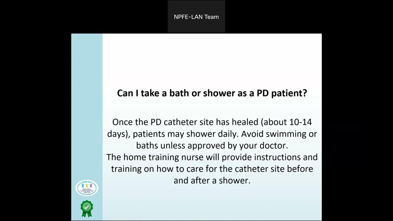 Peritoneal Dialysis Bath or Shower YouTube