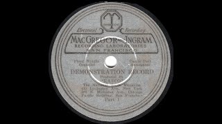 Phonograph Demonstration Record, 1930 KPO San Francisco