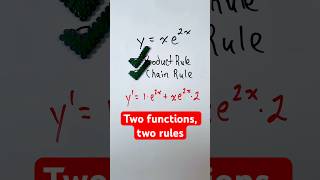 Two Functions. Two Rules. (derivative of an exponential function) #shorts