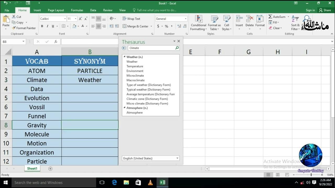 How To Find Synonym In Excel Computer Teaching 2 0 YouTube how-to-find-synonym-in-excel-computer-teaching-2-0-youtube