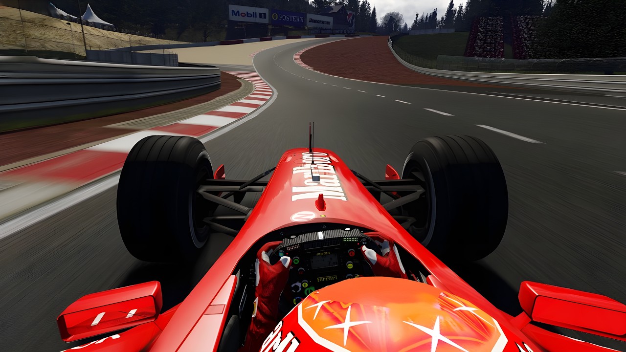 Michael Schumacher in the Ferrari F2001 at Spa-Francorchamps 2001 - Assetto Corsa Onboard Cam