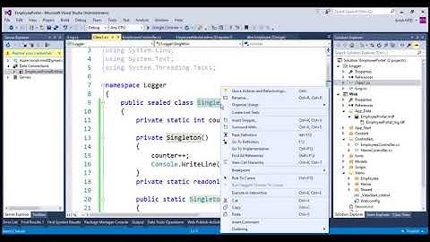 Exception Logging using Singleton Design Pattern