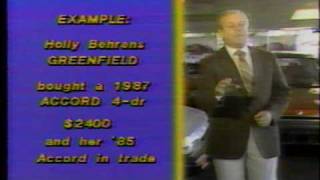 1986 TV Car Commercial Wilde Honda Waukesha, WI