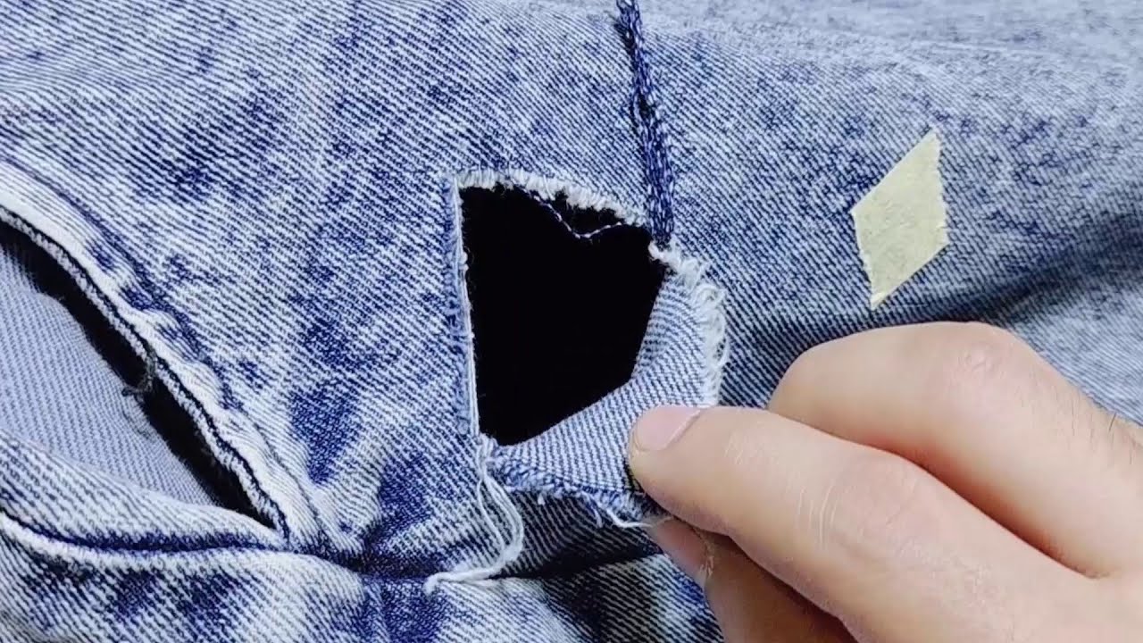 Learn by yourself how to fix a hole on your jeans without leaving a ...