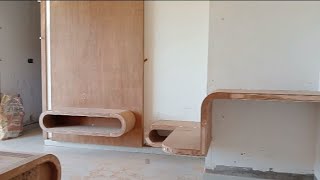 TV cabinet Interior design ! Round TV cabinet !  interior design tv unit screenshot 5