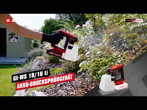 Обприскувач акумуляторний Einhell GE-WS 18/10 Li - Solo Бак 1.1 л Без АКБ і ЗП, видео 1