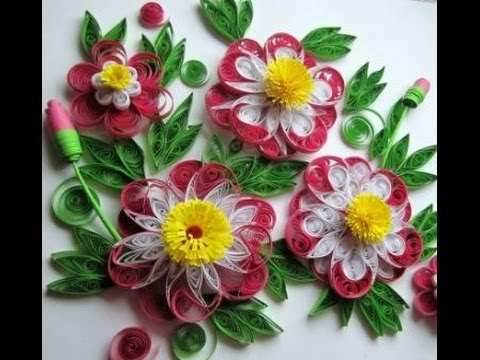 Blumen aus Papier selber machen. Quilling Technik - YouTube