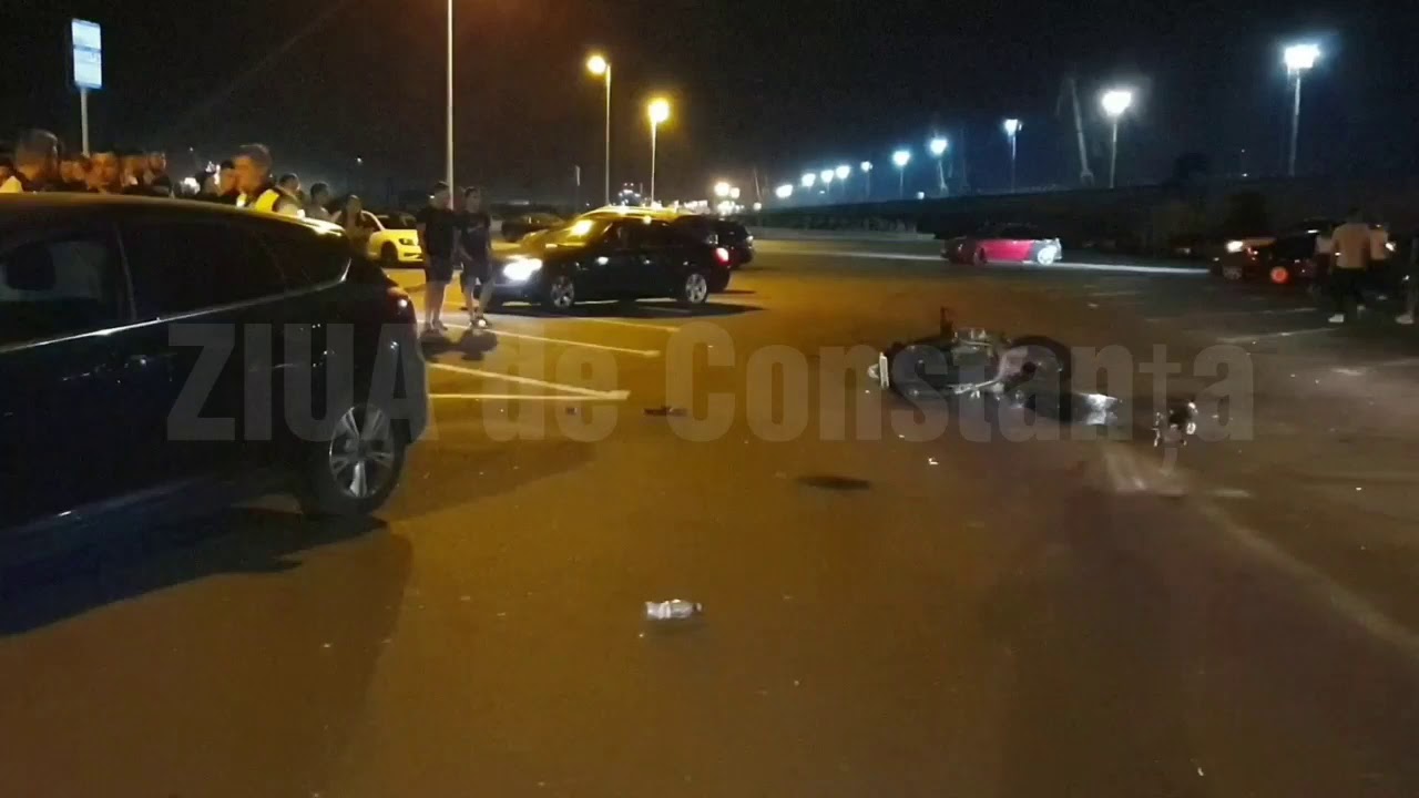 Accident rutier în municipiul Constanţa. Un motociclist a ajuns la spital