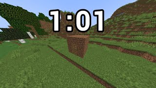 MINECRAFT DIRT HOUSE SPEEDRUN WORLD RECORD (1:01)
