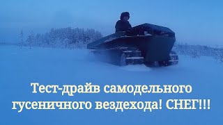 Тест-драйв гусеничного вездехода! Вездеход по снегу!