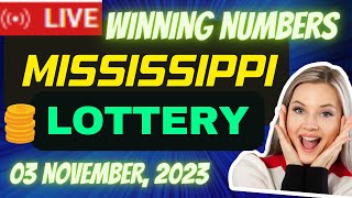 Mississippi Evening Lottery Results Nov 03, 2023 - Cash 3 - Cash 4 - Cash Pop - Match 5 - Powerball