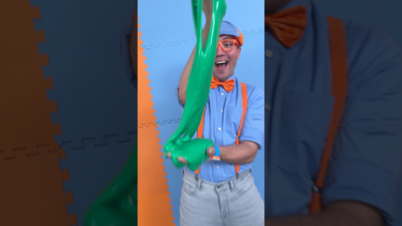 GREEN MAGIC SLIME 🟢 with Blippi! Color Changing Slime! 