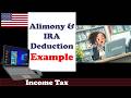 Alimony & IRA Deduction Example 4107 Income Tax 2025 26