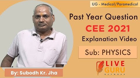 CEE 2021 | Physics  | Live Guru Network | Past Year Question (PYQ) Discussion