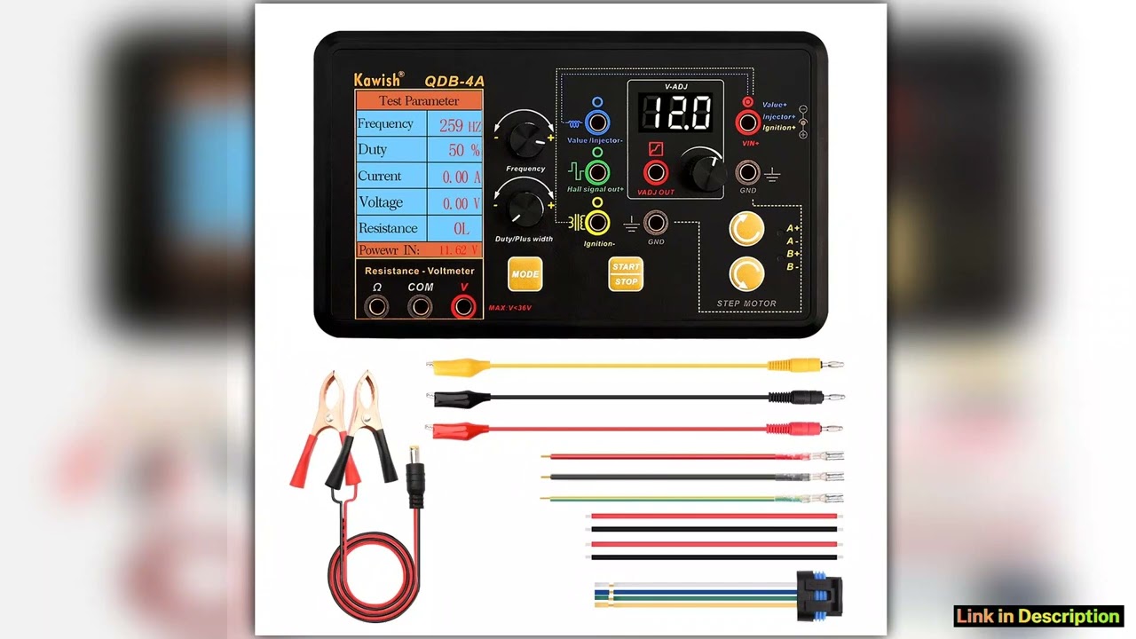 QDB4A Auto Ignition Coil Tester Car Idle Stepper Motor Solenoid Valve Injector Actuator Fault Detec