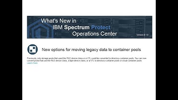 IBM Spectrum Protect 8.1 Convert tape to cloud  containers in OC - demo