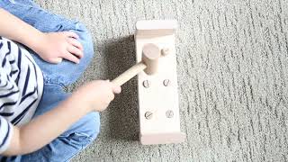 Toddler's First Workbench Wooden Hammer Toy