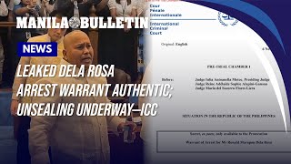 Leaked Dela Rosa arrest warrant authentic; unsealing underway—ICC
