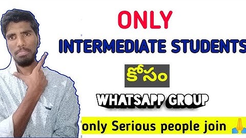 Intermediate WhatsApp group only Serious people can join|bhuwan tv|inter public exams whatsapp group
