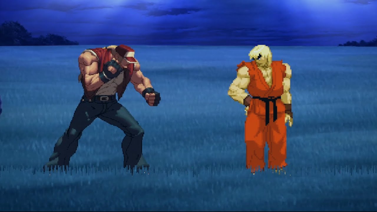 Terry Bogard vs Master Ken – Power Geyser vs Dojo Fury