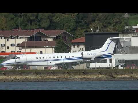 Embraer Legacy 650 -Union Aviation- (YL-DAN) Aterrizaje San Sebastián